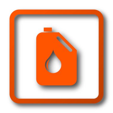 Yağ tenekesi simgesine. Beyaz arka plan üzerinde Internet düğmesi