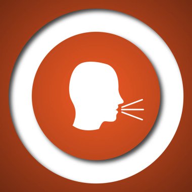 Simge söz. Beyaz arka plan üzerinde Internet düğmesi.