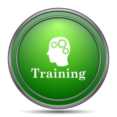 Eğitim simgesi. Beyaz arka plan üzerinde Internet düğmesi