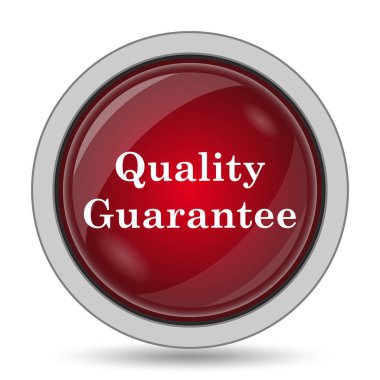 Kalite garantisi simgesi. Beyaz arka plan üzerinde Internet düğmesi