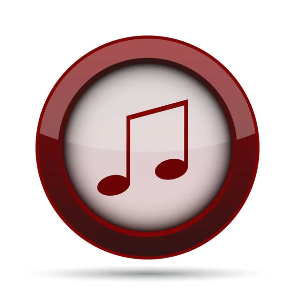 音乐图标 白色背景上的互联网按钮 — 图库照片