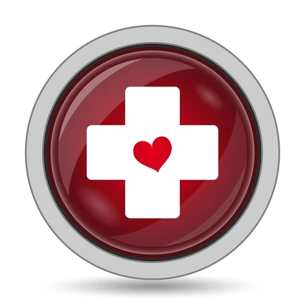Kruis met hart pictogram — Stockfoto