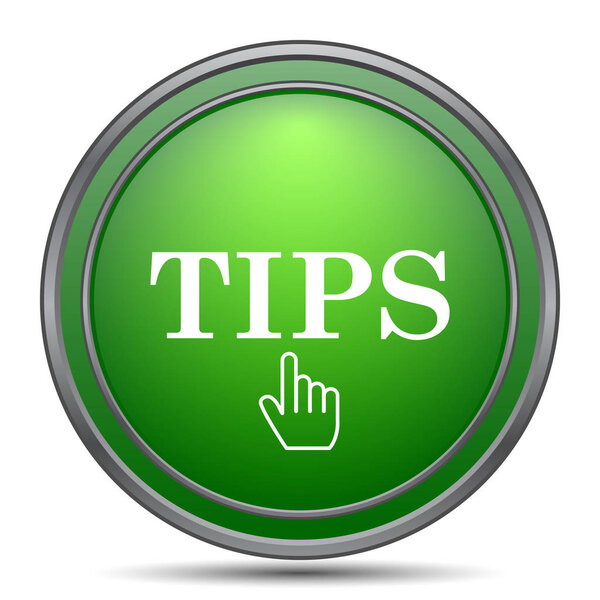 Tips icon. Internet button on white background