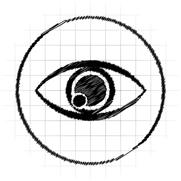 Eye Icon Internet Button White Background — Stock Photo, Image