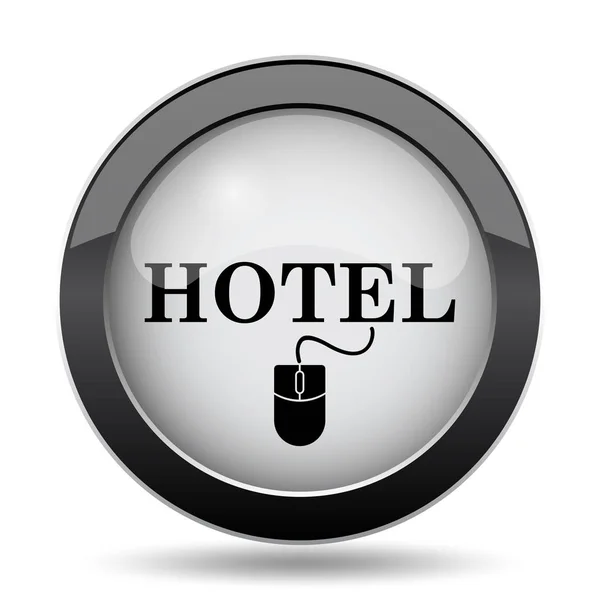 Hotel icon. Internet button on white background