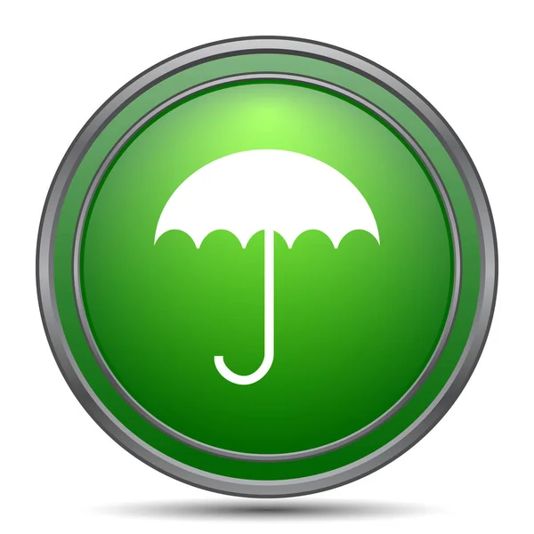 Paraplu Pictogram Internet Knop Witte Achtergrond — Stockfoto