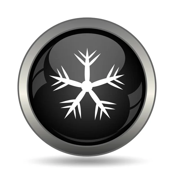 Snowflake Icon Internet Button White Background — Stock Photo, Image