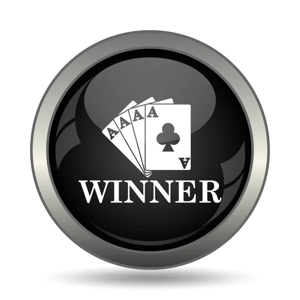 Poker győztese ikon — Stock Fotó