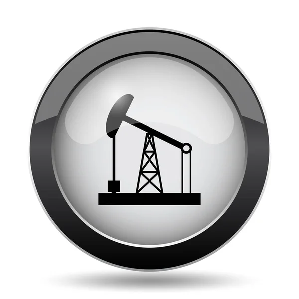 Oil Pump Icon Internet Button White Background — Stock Photo, Image