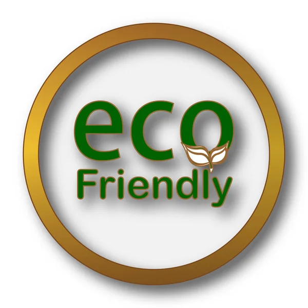 Icona Eco Friendly Pulsante Internet Sfondo Bianco — Foto Stock