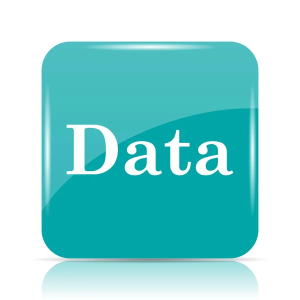 Data Icon Internet Button White Background — Stock Photo, Image