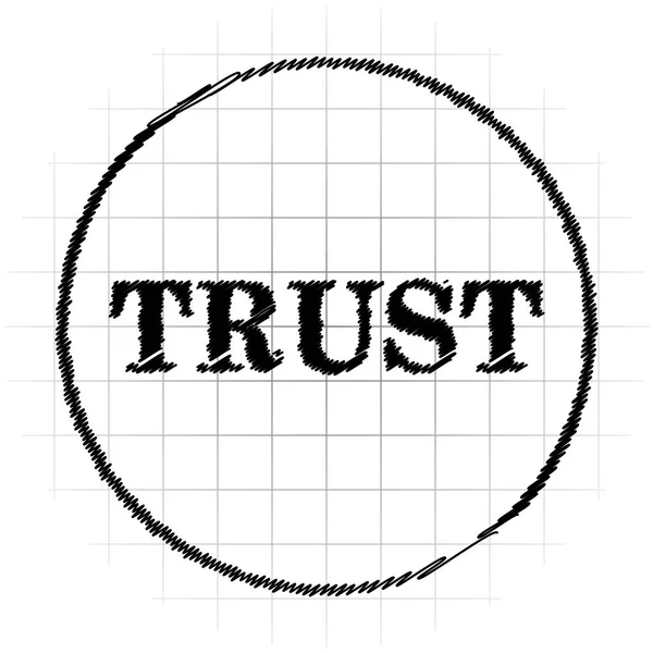 Trust Icon Internet Button White Background — Stock Photo, Image