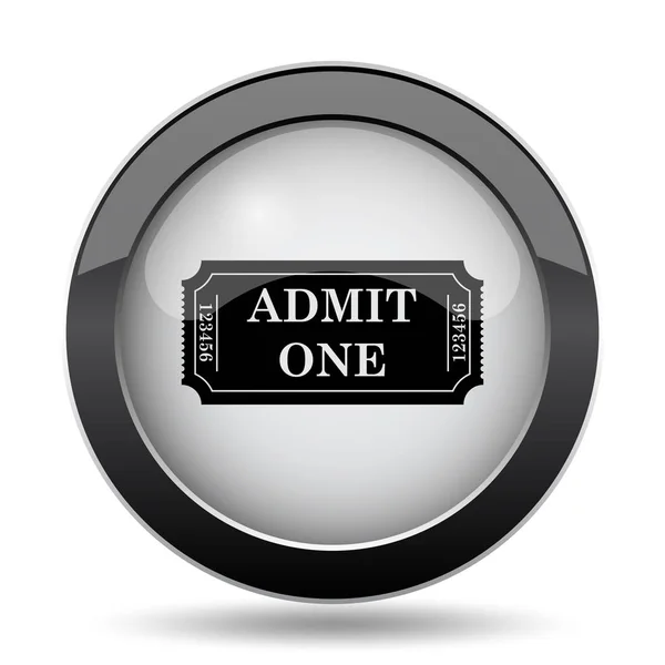 Admin One Ticket Icon Internet Button White Background — Stock Photo, Image