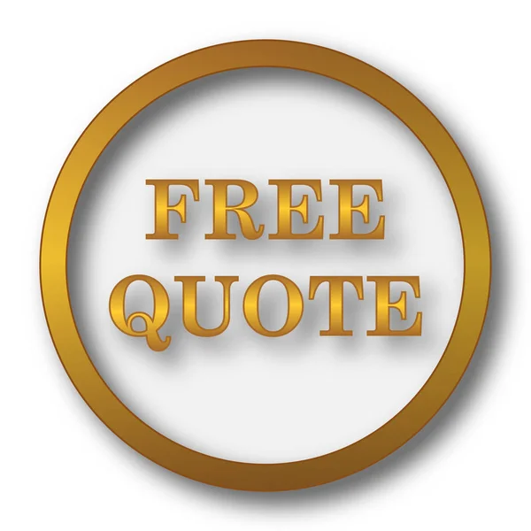 Free Quote Icon Internet Button White Background — Stock Photo, Image