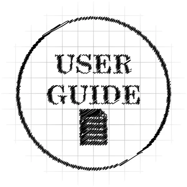 User Guide Icon Internet Button White Background — Stock Photo, Image