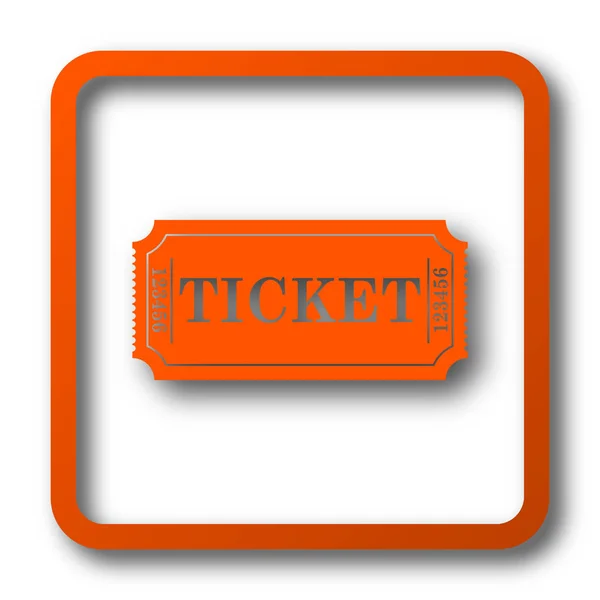 Cinema ticket icon. Internet button on white background