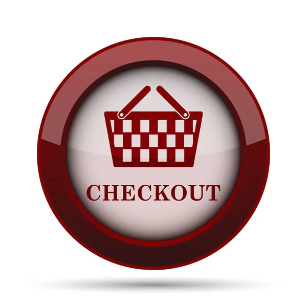 Checkout Icon Internet Button White Background — Stock Photo, Image