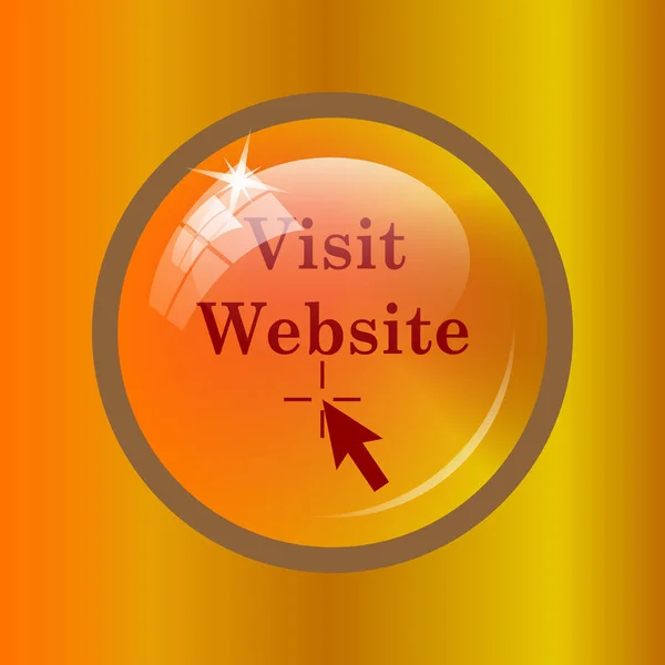 Visit website icon. Internet button on colored background.