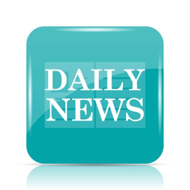 Günlük haber simgesi. Beyaz arka plan üzerinde Internet düğmesi