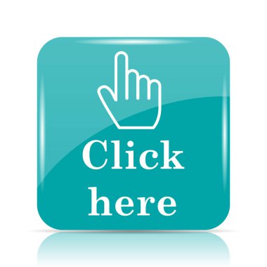 Burada simgesini tıklatın. Beyaz arka plan üzerinde Internet düğmesi