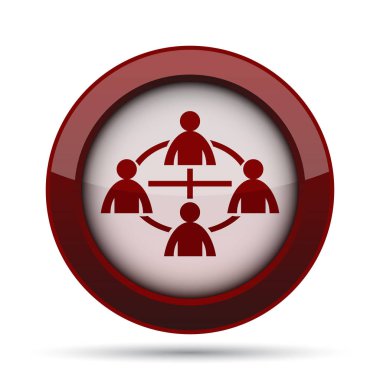 İletişim simgesi. Beyaz arka plan üzerinde Internet düğmesi.