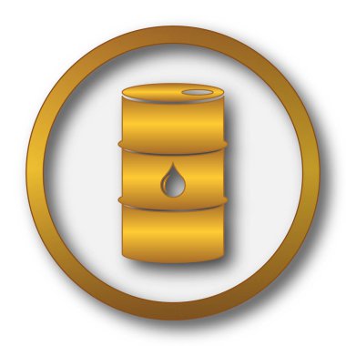 Petrol varil simgesi. Beyaz arka plan üzerinde Internet düğmesi