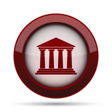 Bina simgesi. Beyaz arka plan üzerinde Internet düğmesi.