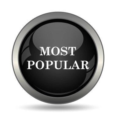 En popüler simgesi. Beyaz arka plan üzerinde Internet düğmesi.