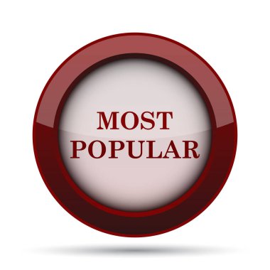 En popüler simgesi. Beyaz arka plan üzerinde Internet düğmesi.