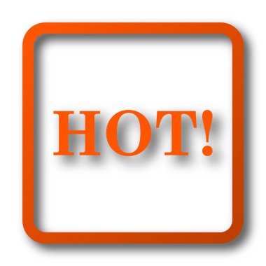 Sıcak simgesi. Beyaz arka plan üzerinde Internet düğmesi