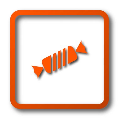 Şeker simgesi. Beyaz arka plan üzerinde Internet düğmesi