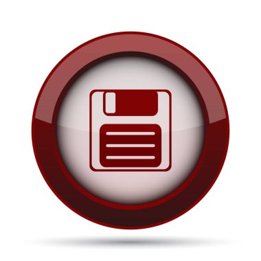 Simge kaydetmek. Beyaz arka plan üzerinde Internet düğmesi.