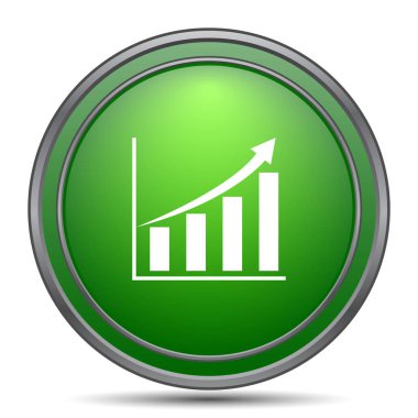 Grafik simgesini. Beyaz arka plan üzerinde Internet düğmesi