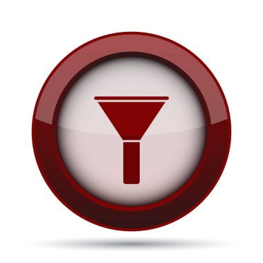 Filtre simgesi. Beyaz arka plan üzerinde Internet düğmesi.