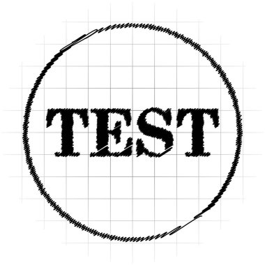 Test simgesi. Beyaz arka plan üzerinde Internet düğmesi