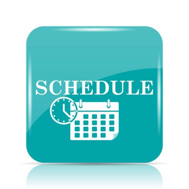 Zamanlama simgesini. Beyaz arka plan üzerinde Internet düğmesi