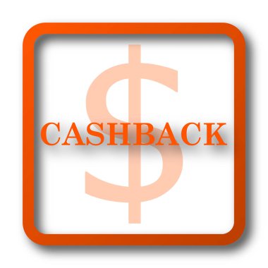Cashback simgesi. Beyaz arka plan üzerinde Internet düğmesi