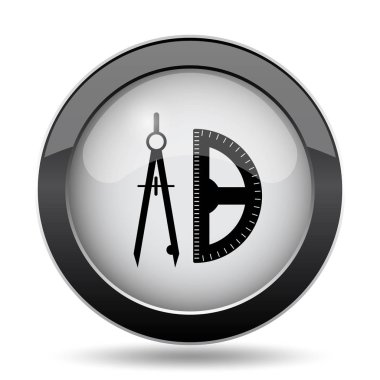 E-öğrenme simgesi. Beyaz arka plan üzerinde Internet düğmesi