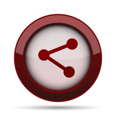 Sosyal Medya - bağlantı simgesi. Beyaz arka plan üzerinde Internet düğmesi.