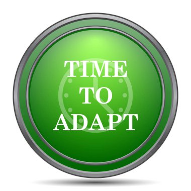 Simge uyum için zaman. Beyaz arka plan üzerinde Internet düğmesi