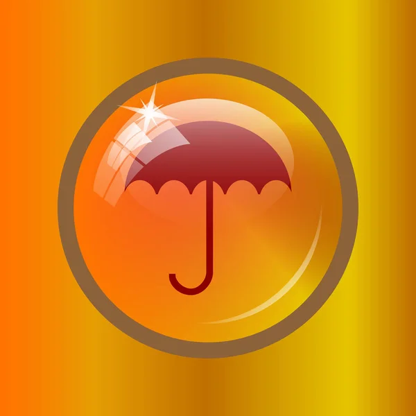 Ikona Parasol Przycisk Internet Kolorowym Tle — Zdjęcie stockowe