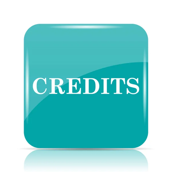 クレジットのアイコン 白い背景の上のインター ネット ボタン — ストック写真
