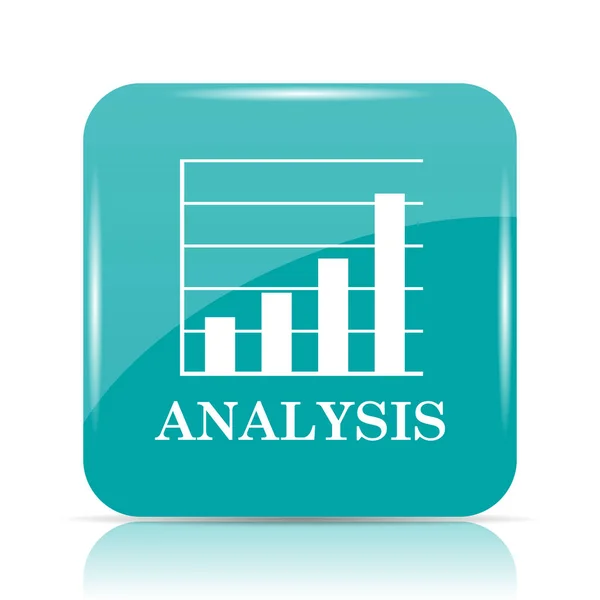 Analiz Simgesi Beyaz Arka Plan Üzerinde Internet Düğmesi — Stok fotoğraf