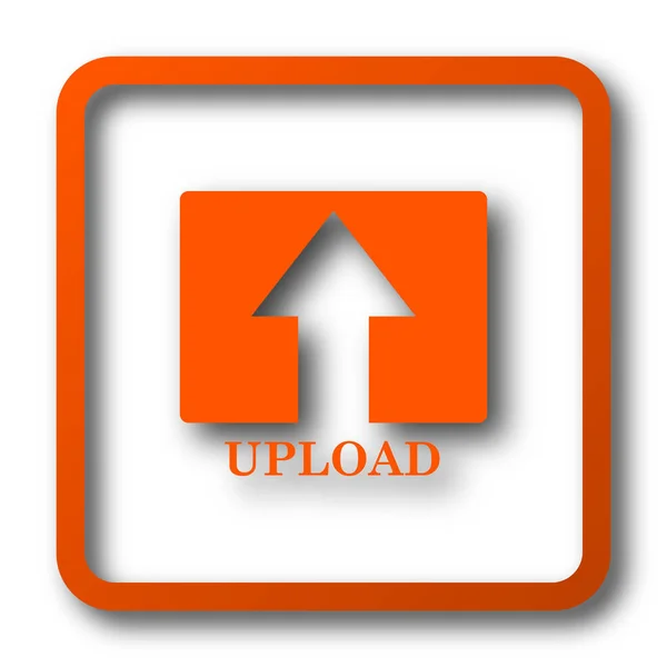 Pictogram Uploaden Internet Knop Witte Achtergrond — Stockfoto