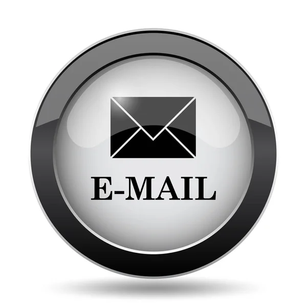 Mail Icon Buton Internet Fundal Alb — Fotografie, imagine de stoc