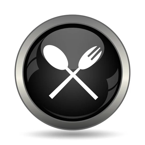 Fork and spoon icon — Stock Photo, Image