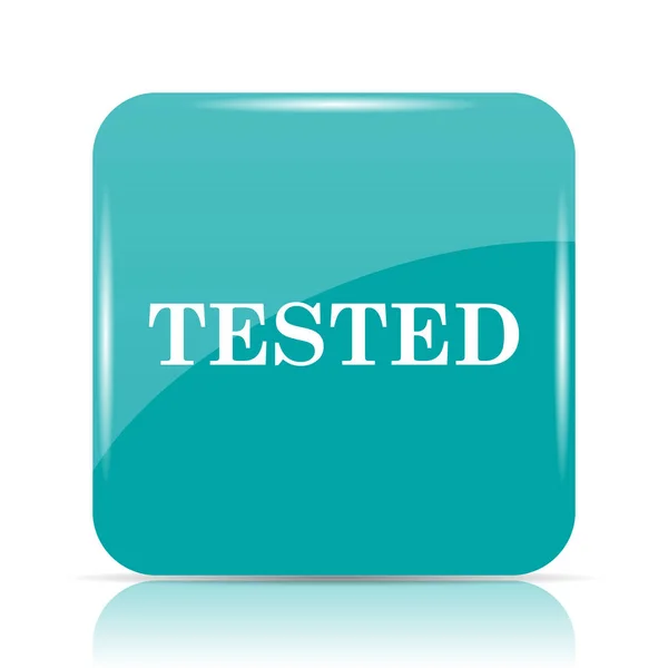 Tested Icon Internet Button White Background — Stock Photo, Image