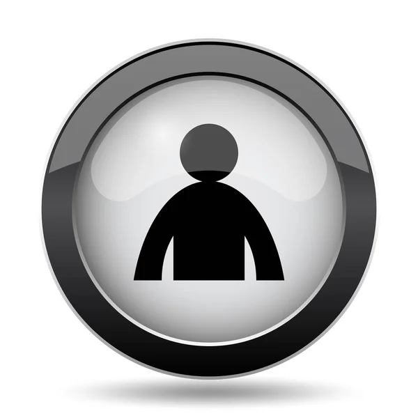 ユーザー プロファイルのアイコン 白い背景の上のインター ネット ボタン — ストック写真