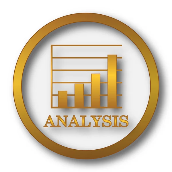 Аналіз Значок Інтернет Кнопки Білому Тлі — стокове фото
