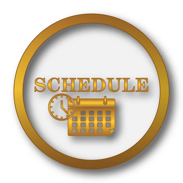 Schedule icon. Internet button on white background